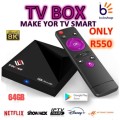 Plug and Play 8K UHD Android TV BOX with 4GB Ram and 64GB storage. All Local Apps Work