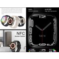 Watch 8 Max Black Strap Smartwatch BT Calling NFC Call Logs