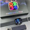 HW9 Ultra Max 2.2 Inch AMOLED Screen Smartwatch Black Strap Blood Press Bluetooth Call