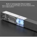 E91 10W Long Bar Shape Dual-speaker Multimedia Radio Bluetooth Audio, Support TF Card / U Disk / 3.5