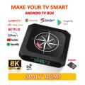64GB Smart TV Box 8k Ultra HD Andowl TV90 Android 11 Smart TV 2.4G+5G WiFi Set Top Box