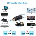 HDMI TO VGA CONVERTER WITH AUDIO CABLE MALE TO FEMALE FOR PC LAPTOP TABLET SUPPORT HDTV ADAPTER
