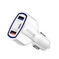 7A 3 Ports Car Charger Type C And USB Charger QC 3.0