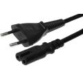 EU 2 Pin Power Cord Cable 2.5A - 1m