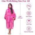 One Size Fits All, Ultra Plush Blanket, Huggie Hoodie, TV Blanket - Cerise pink