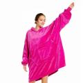 One Size Fits All, Ultra Plush Blanket, Huggie Hoodie, TV Blanket - Cerise pink