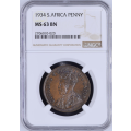 1934 penny NGC MS63BN