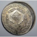 Union of South Africa: MINT  ERROR Coin:  1942 SIXPENCE HIGH GRADE