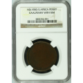 1900 ZAR Kruger Kaal Penny Blank Penny NGC Authenticated