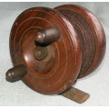VINTAGE OR OLDER ???  WOODEN FLY FISHING REEL, POSSIBLY HAND MADE