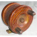 VINTAGE OR OLDER ???  WOODEN FLY FISHING REEL, POSSIBLY HAND MADE