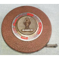 VINTAGE EVANS and CO 50 FOOT TAPE MEASURE, MADE IN ELIZABETH, NEW JERSEY