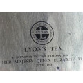 VINTAGE LYONS TEA TIN A SOUVENIR OF THE CORONATION OF QUEEN ELIZABETH 1953 JUNE