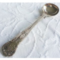 GOOD HEAVY QUALITY, SILVER PLATED, VINTAGE, KINGS PATTERN, SALT SPOON, EXCELLENT CONDITION.