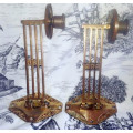ART DECO PERIOD, SWIVEL ARMS, MATCHING  PAIR OF BRASS PIANO CANDLE SCONCES.....