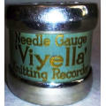RARE 1930s  VIYELLA ENAMEL KNITTING NEEDLE GAUGE AND COUNTER WITH A MABEL LUCIE ATTWELL TRANSFER