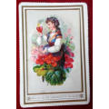 ANTIQUE VICTORIAN HAND MADE GREETINGS CARD circa 1830s