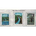 RHODESIA 1965 WATER CONSERVATION SET OF 3 VERY FINE USED SG 111-114