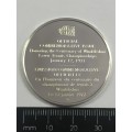 Sterling silver proof medallion honoring the Centenary of Wimbledon lawn tennis championships
