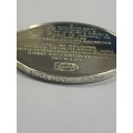 Sterling silver proof medallion honoring the first steamship to travel from Europe to South America
