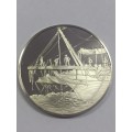 Sterling silver proof medallion honoring the Royal Society of London`s expedition to Tuvalu 1977