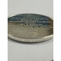 Sterling silver proof medallion honoring the Royal Society of London`s expedition to Tuvalu 1977