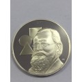 Sterling silver proof medallion honoring the 70th anniversary of Bezalel academy -1976