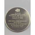 Sterling silver proof medallion honoring the 70th anniversary of Bezalel academy -1976