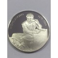 Sterling silver proof medallion honoring 500th anniversary of birth of Michelangelo 1975
