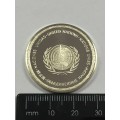 Ethiopia United Nations proof sterling silver medallion - weighs 13.6 grams