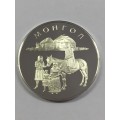 Mongolia United Nations proof sterling silver medallion - weighs 13.1 grams