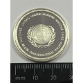 Poland United Nations proof sterling silver medallion - weighs 13.3 grams