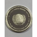 Spain United Nations proof sterling silver medallion - weighs 13.5 grams