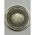 Nicaragua United Nations proof sterling silver medallion - weighs 12.9 grams