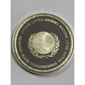 Belgium united Nations proof sterling silver medallion - weighs 13.5 grams