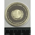 Belgium united Nations proof sterling silver medallion - weighs 13.5 grams