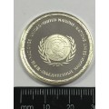 Guinea-Bissau United Nations proof sterling silver medallion - weighs 12.7 grams