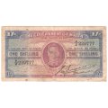 Malta  One Shilling Banknote - George VI - uniface