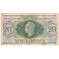 France - overseas 20 Francs 1944