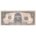 USA 5 Dollars Movie Production note ( Camel Cigarettes )