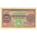 Mozambique 10 Centavos note - Violet and in VF or better condition !