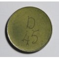 General Post Office 10 cent token - number D 45 - book value R525