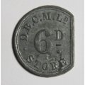 De Beers Consolidated Mines 6d sixpence token