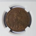1923 SA Union penny graded MS 61 BN by NGC