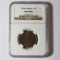 1926 SA Union half penny graded MS 64 BN by NGC