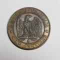 1856 France 5 Centimes - UNC