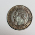 1856 France 5 Centimes - UNC