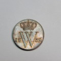 1859 Netherlands copper 1/2 cent - UNC