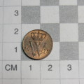 1875 Netherlands copper 1/2 cent - UNC