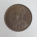 1926 SA Union penny graded AU 58 BN by NGC